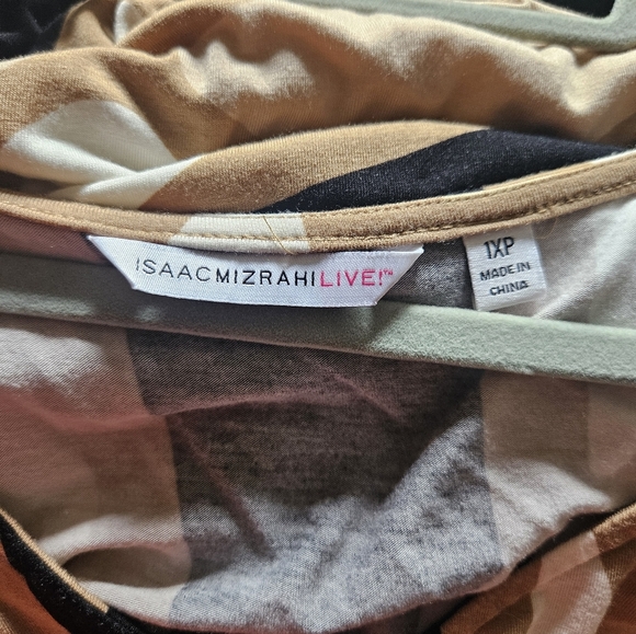 Isaac Mizrahi Live Geometric Print Maxi Dress Women Petite 1XP - Picture 6 of 7